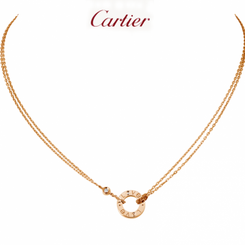 Cartie LOVE NECKLACE, 2 DIAMONDS LOVE ネックレス、ダイヤモンド2個